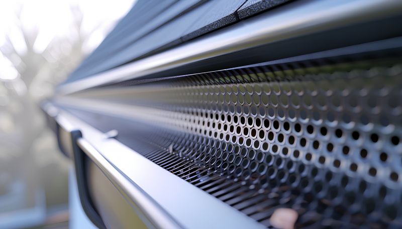 Rain Gutter Cover Installation detail